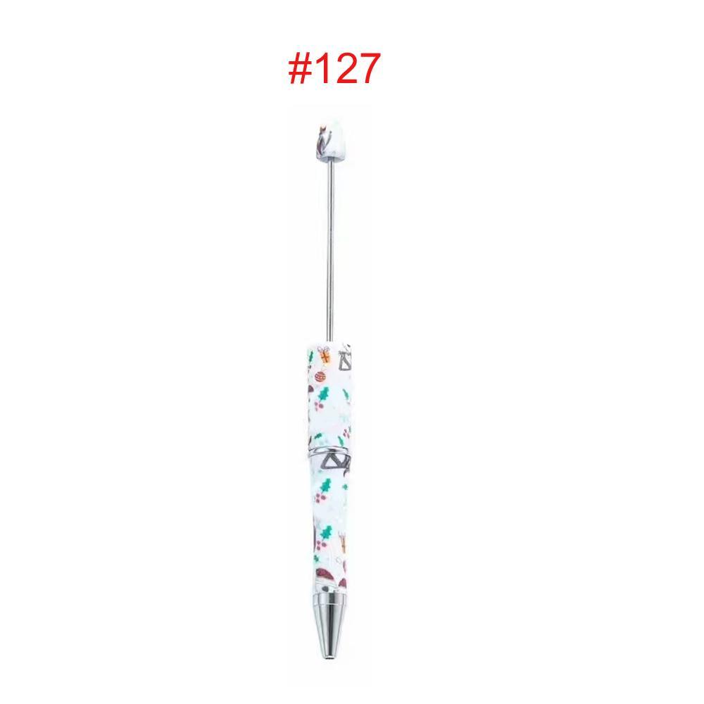 【P1】Beadable Pens Bulk Plastic Bead Ballpoint Pens for DIY 
