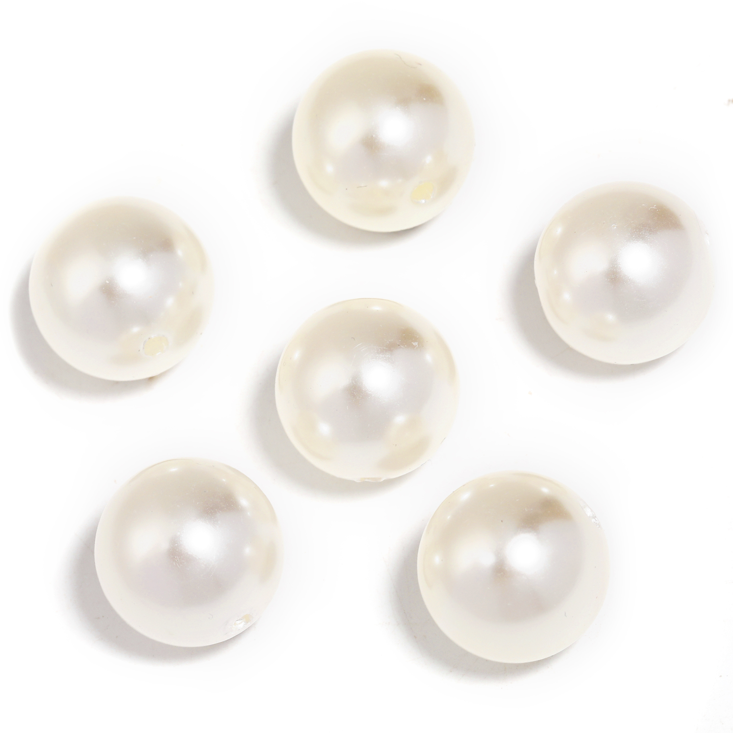 【B7】6mm-20mm holed ABS imitation pearl loose beads pearl DIY jewelry accessories-JPM