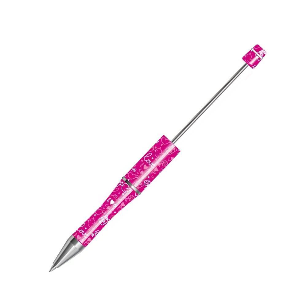 【P1】Beadable Pens Bulk Plastic Bead Ballpoint Pens for DIY 