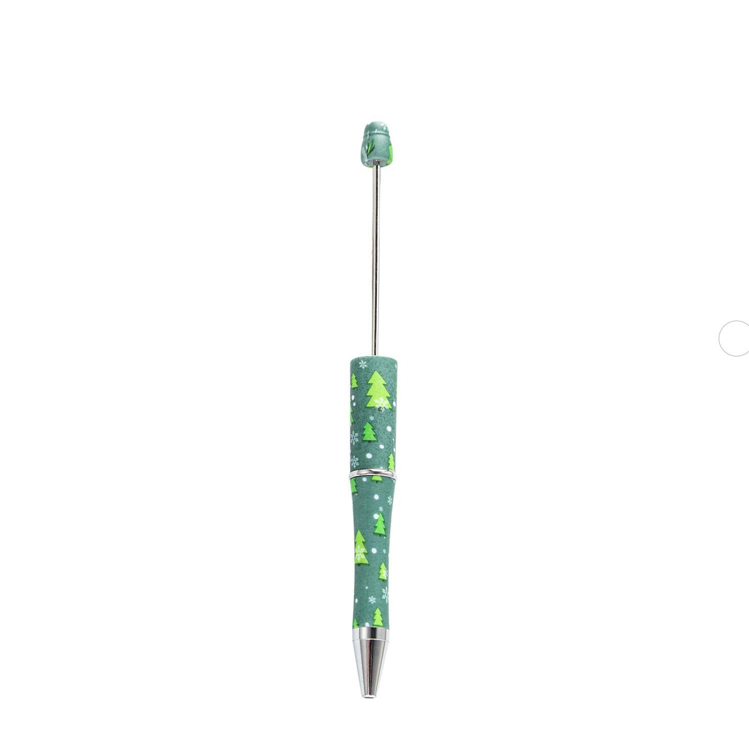 【P1】Beadable Pens Bulk Plastic Bead Ballpoint Pens for DIY 