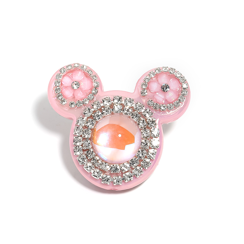 【B121】10pcs  Mouse Head Premium DIY Rhinestone Jewelry handmade beads -JPM