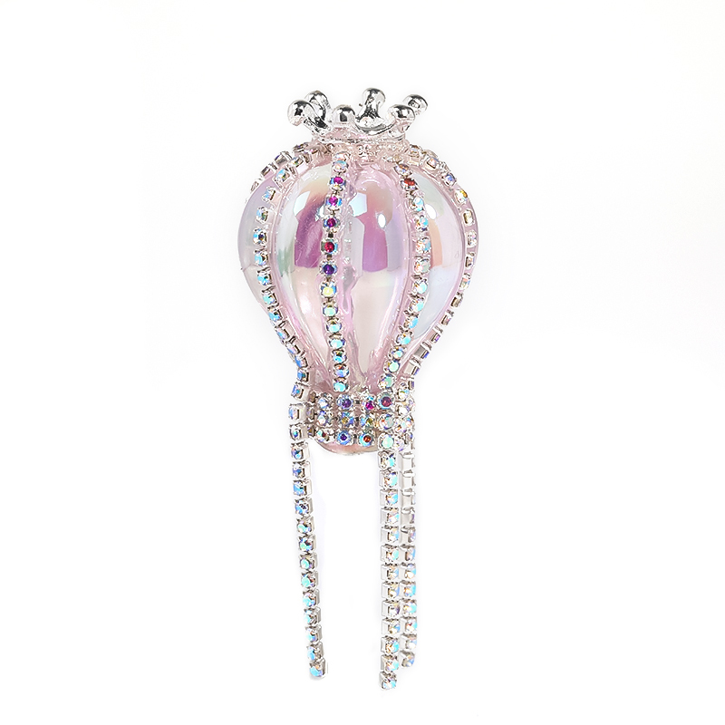 【B120】 10Pcs Plated Color Crown Hot Air Balloon DIY Acrylic Beads-JPM