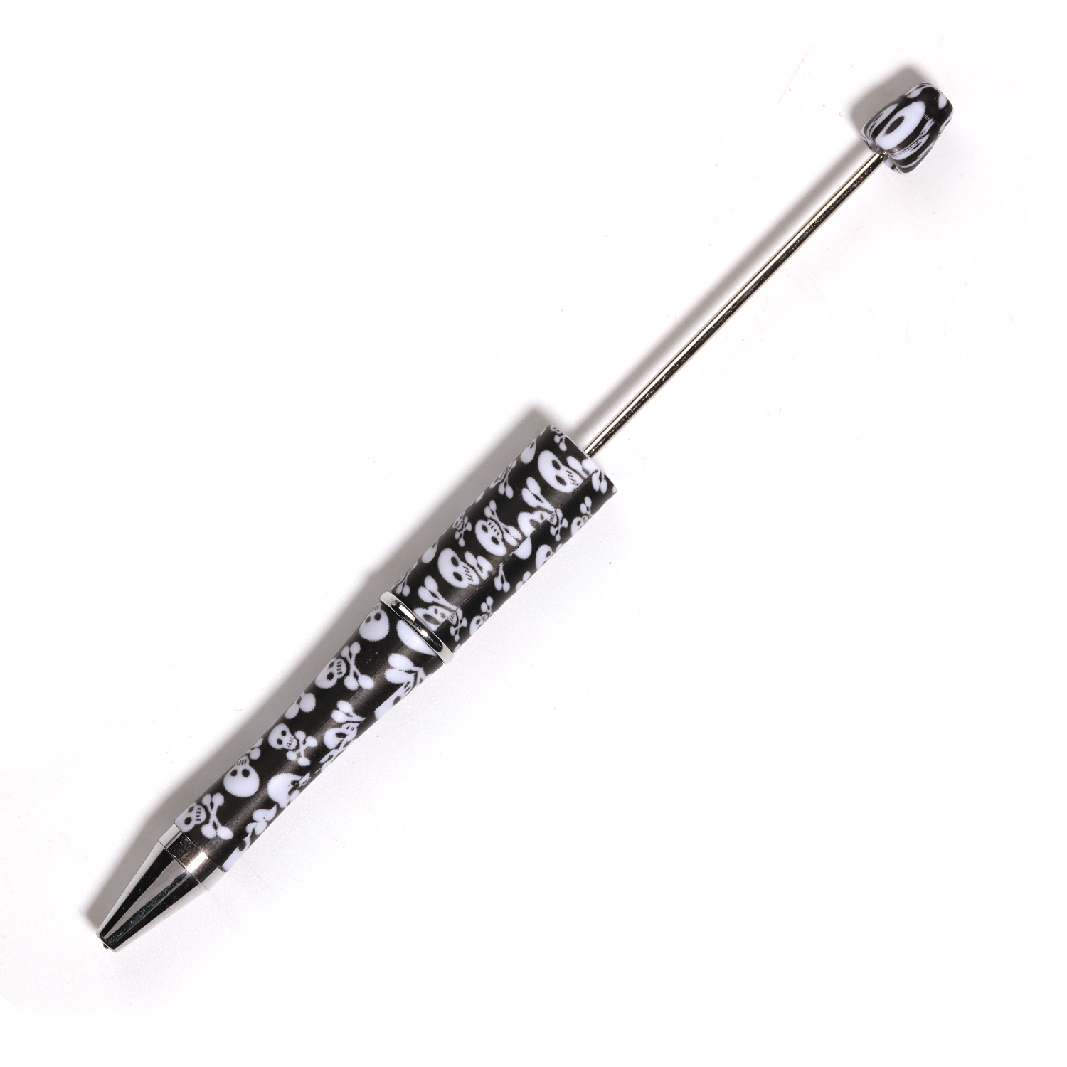 【P43】10pcs Beadable Pens Bulk Plastic Bead Ballpoint Pens for DIY -JPM