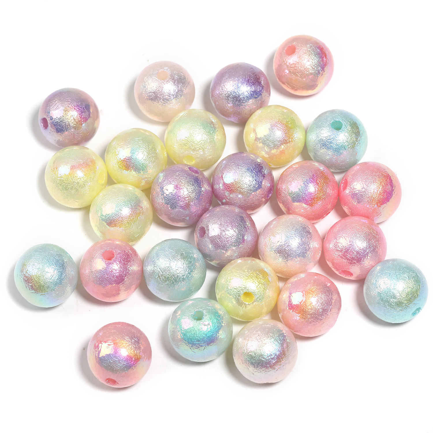 【B152】100pcs  UV light color mixed color beads-JPM