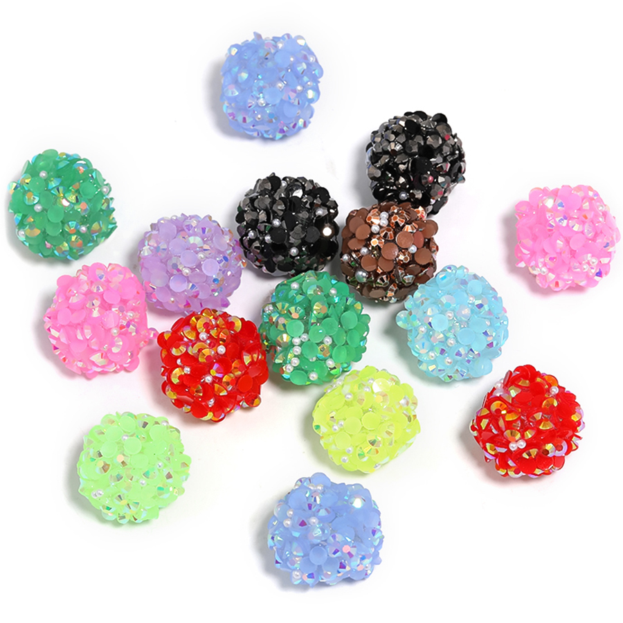 【B160】20pcs Acrylic Rhinestone Gems Pave DISCO Ball Beads for DIY-JPM