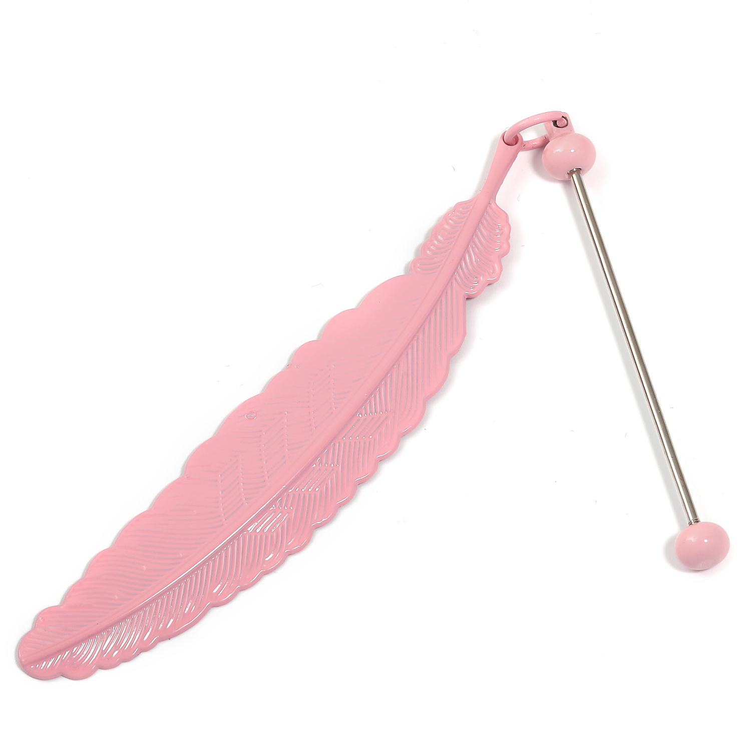 【P166】5pcs  Beadable Bar Feather Bookmark DIY Beaded Bookmark-JPM