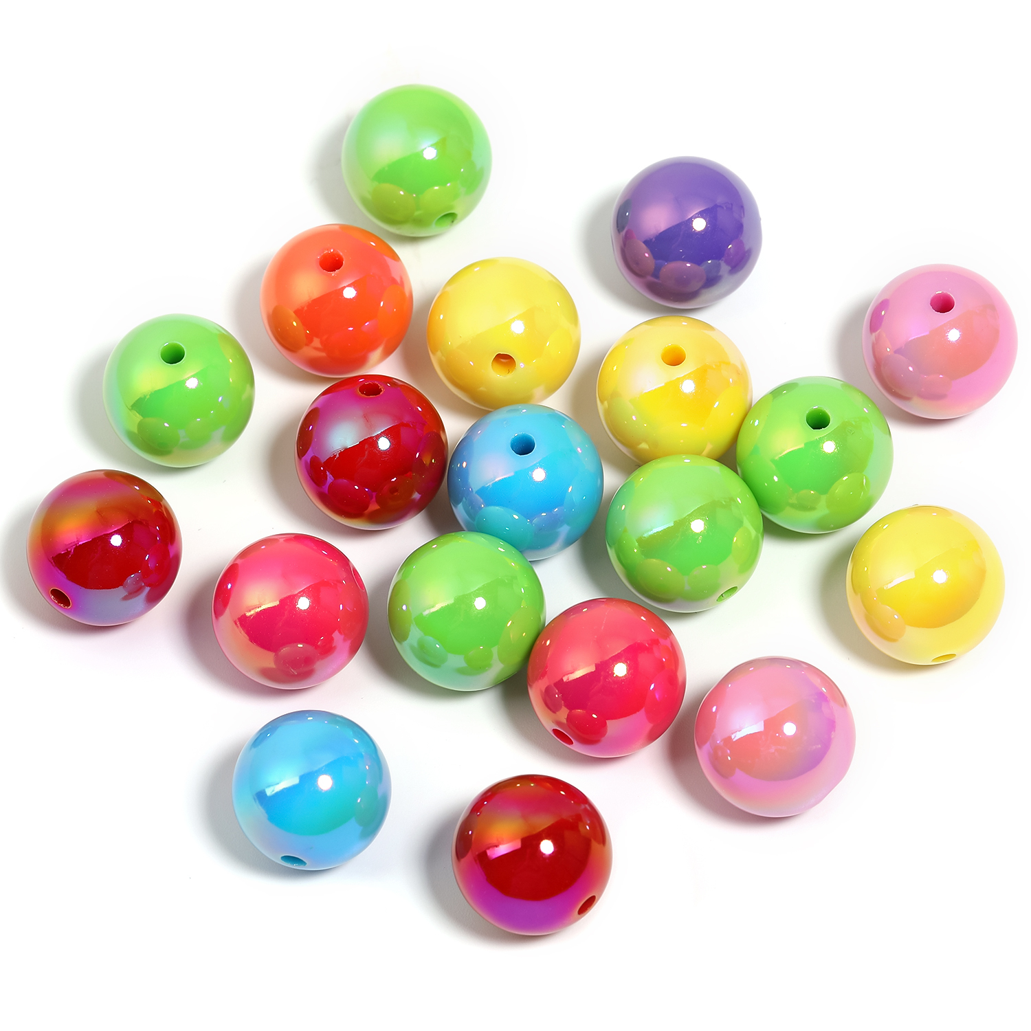 【B169】100pcs Mix color Miracle AB Style acrylic chunky Bubblegum Beads-JPM