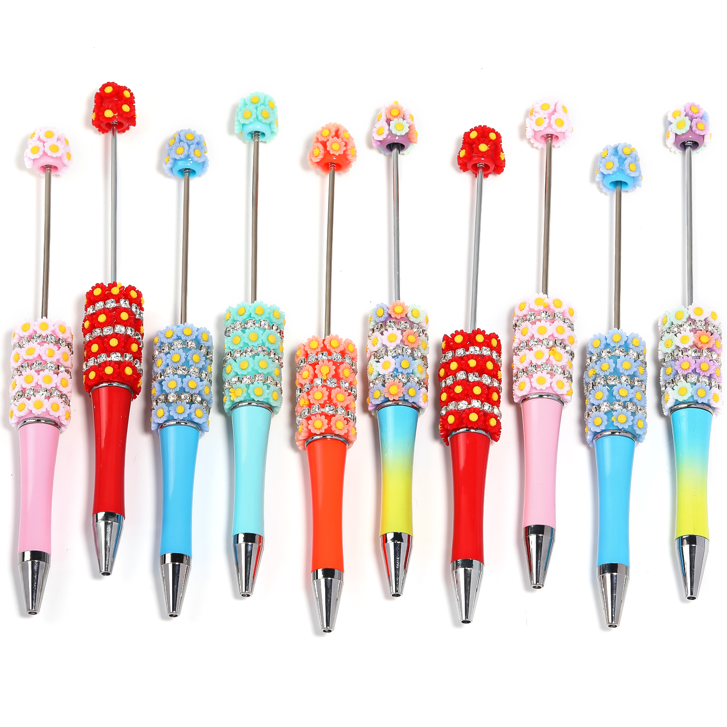 【P161】5pcs  2024 New Sticky Flower Multi-Color Pens DIY-JPM