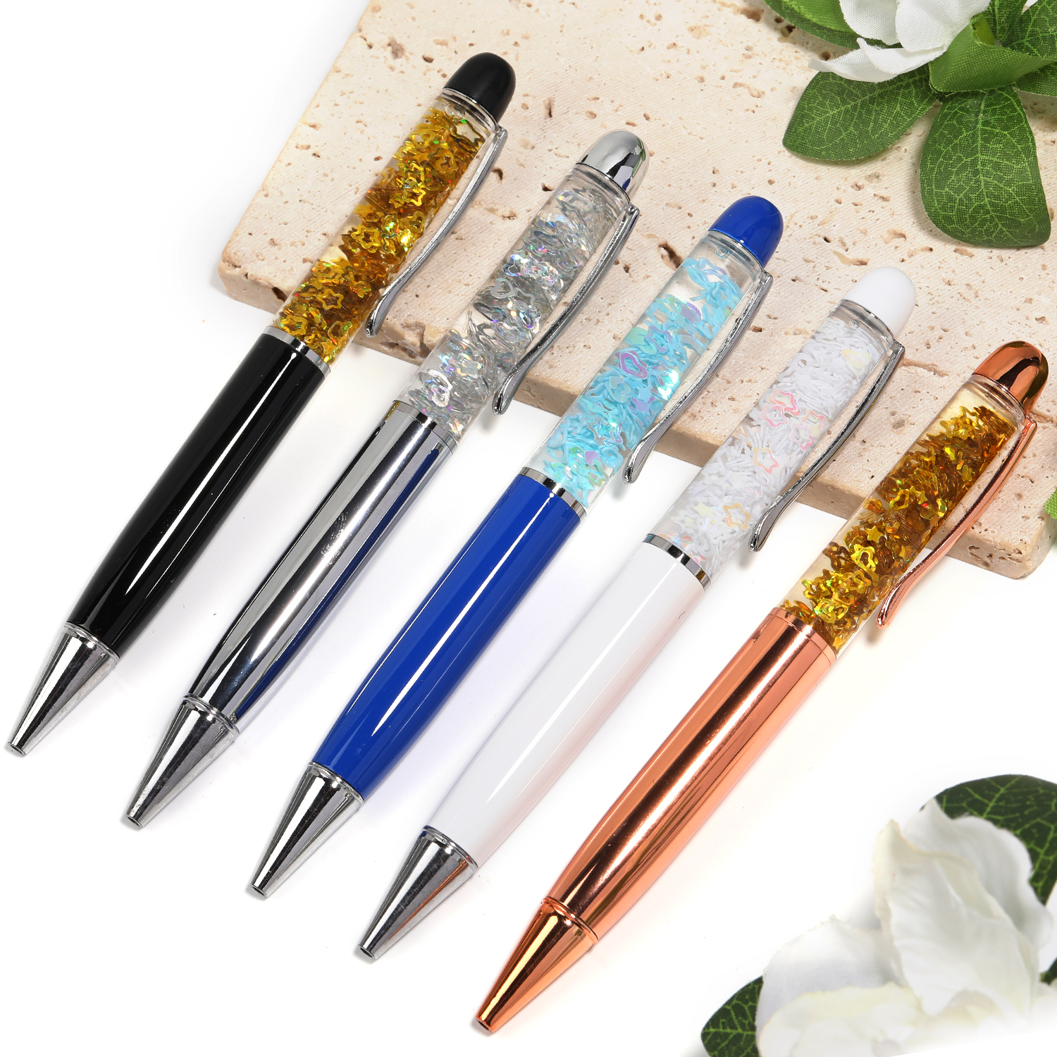 【P163】5pcs Rainbow Aurora Phoenix Tears Handmade Refillable Pen-JPM