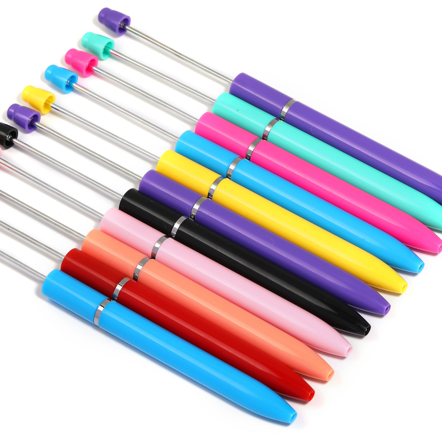 【P168】10pcs  DIY Beads Ballpoint pen Beaded Colorful Beadable-JPM