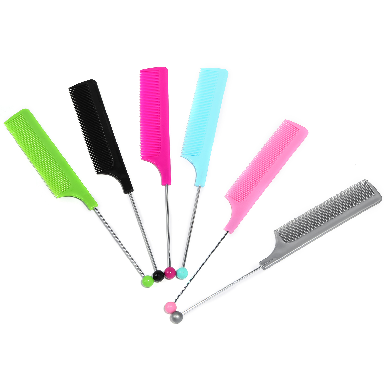 【P169】5pcs  Beaded DIY Comb Mixed colors -JPM