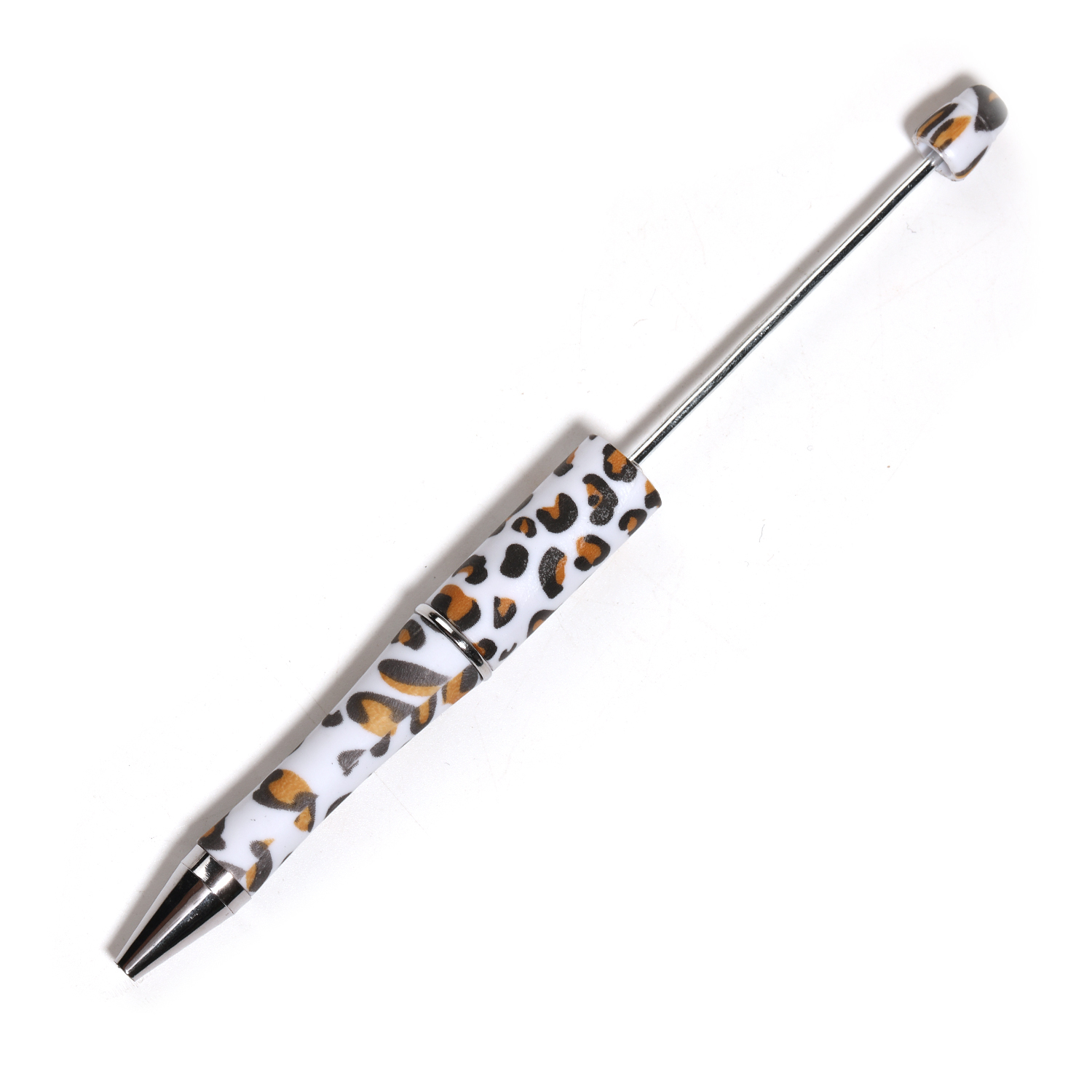 【P43】10pcs Beadable Pens Bulk Plastic Bead Ballpoint Pens for DIY -JPM