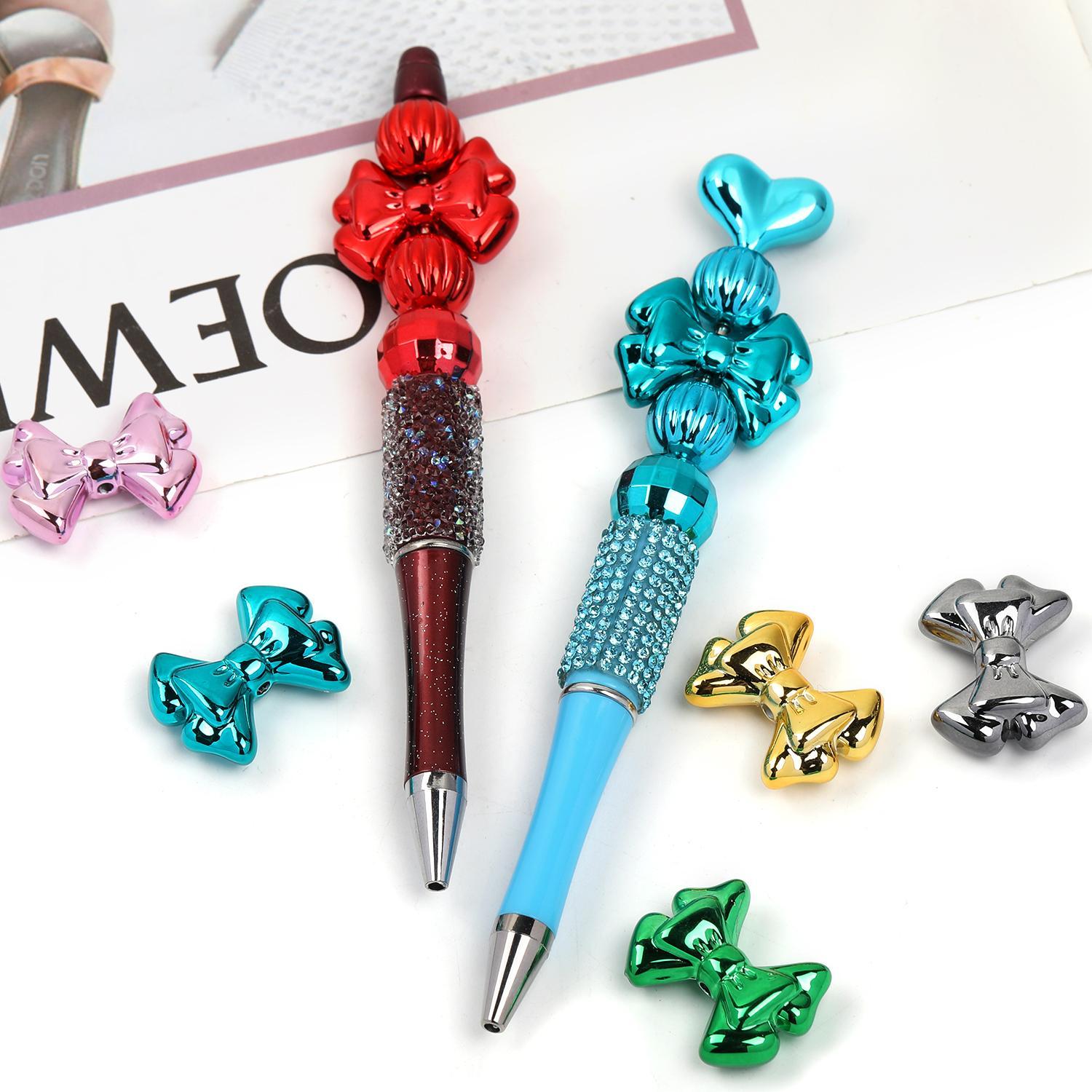 【B103】Metal plating uv butterfly, bowknot, love, earth beads-JPM