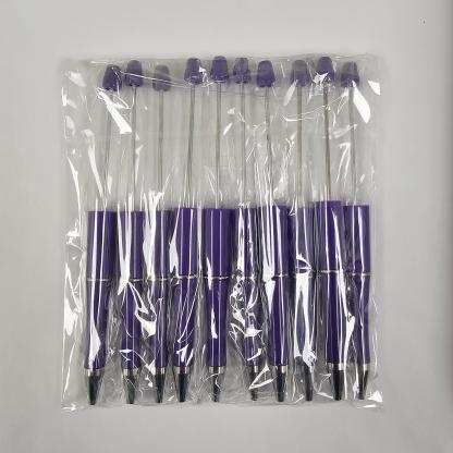 【P1】Beadable Pens Bulk Plastic Bead Ballpoint Pens for DIY 
