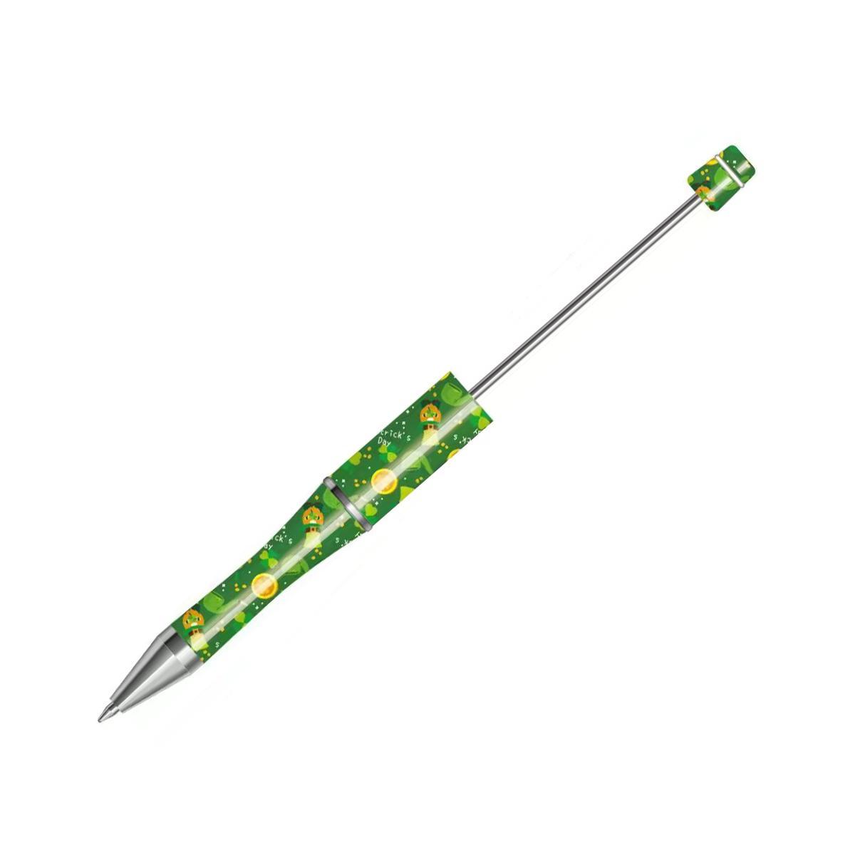 【P1】Beadable Pens Bulk Plastic Bead Ballpoint Pens for DIY 