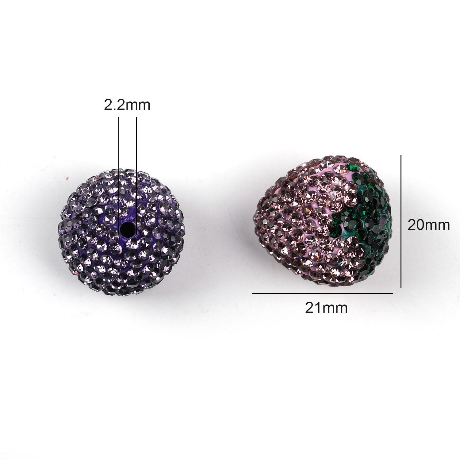 【B96】Qty 20 Fully drilled strawberry beads drill ball strawberry vertical hole loose beads handmade diy