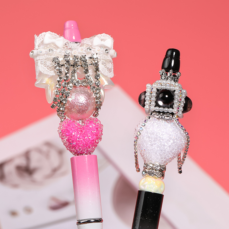 【B113】Sugar Jelly Crystal Rhinestones Paved Love Heart Acrylic Resin Beads-JPM