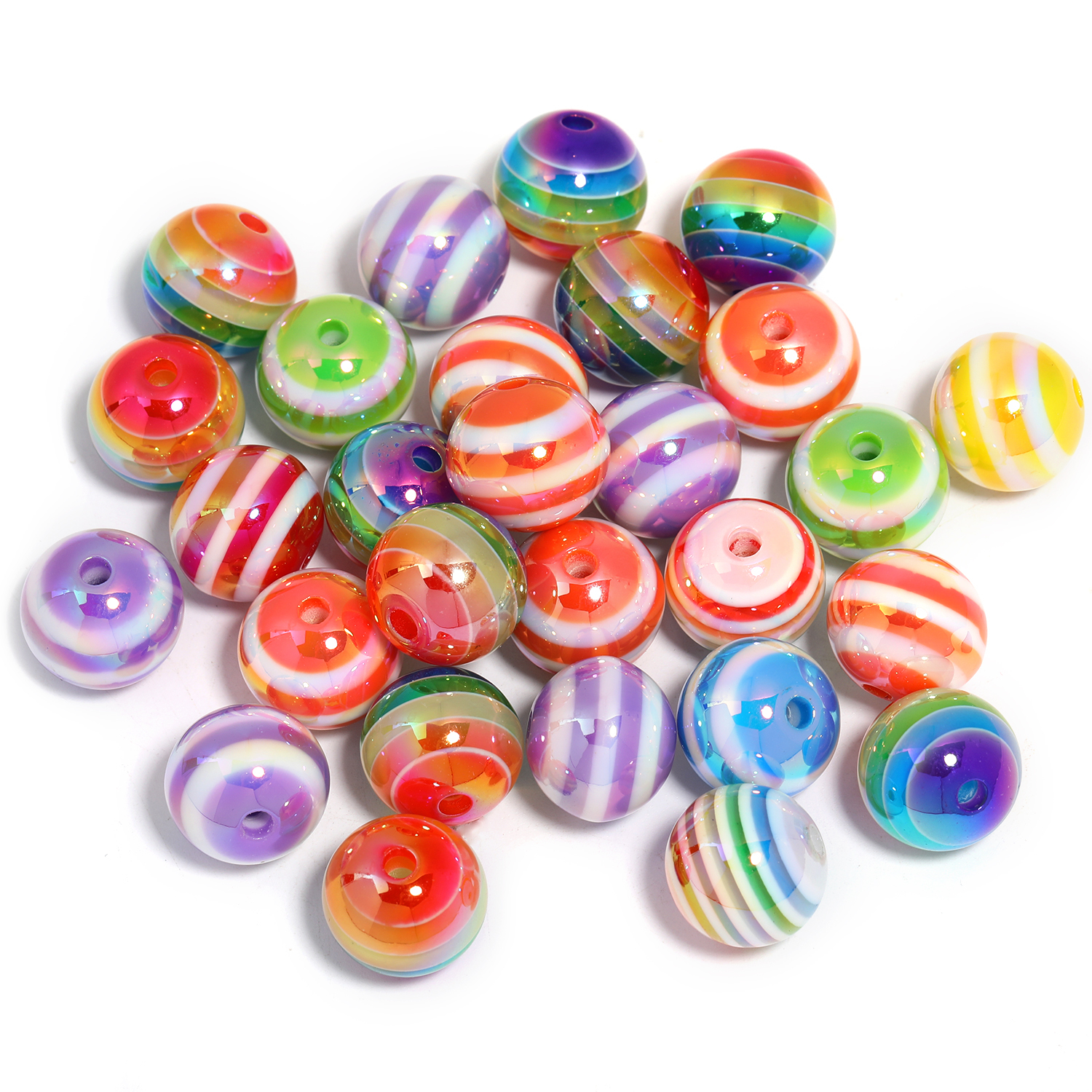 【B153】100pcs UV striped beads for DIY pen -JPM