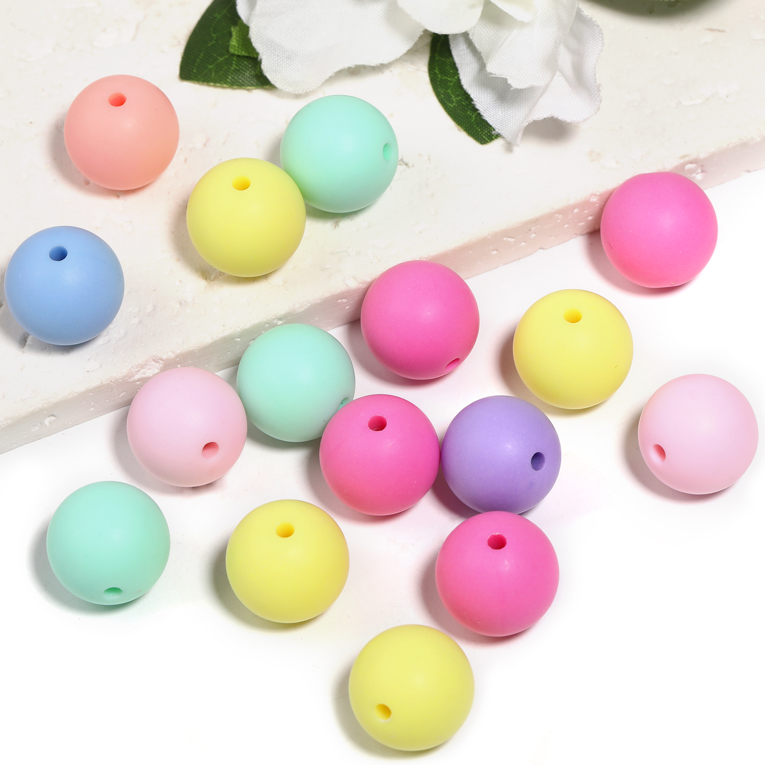 【B149】100pcs  Candy Color  Beads Loose Beads Handmade Making Kit DIY-JPM