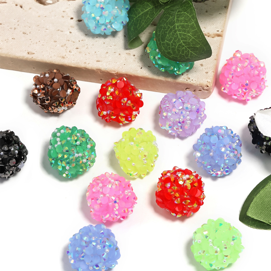 【B160】20pcs Acrylic Rhinestone Gems Pave DISCO Ball Beads for DIY-JPM