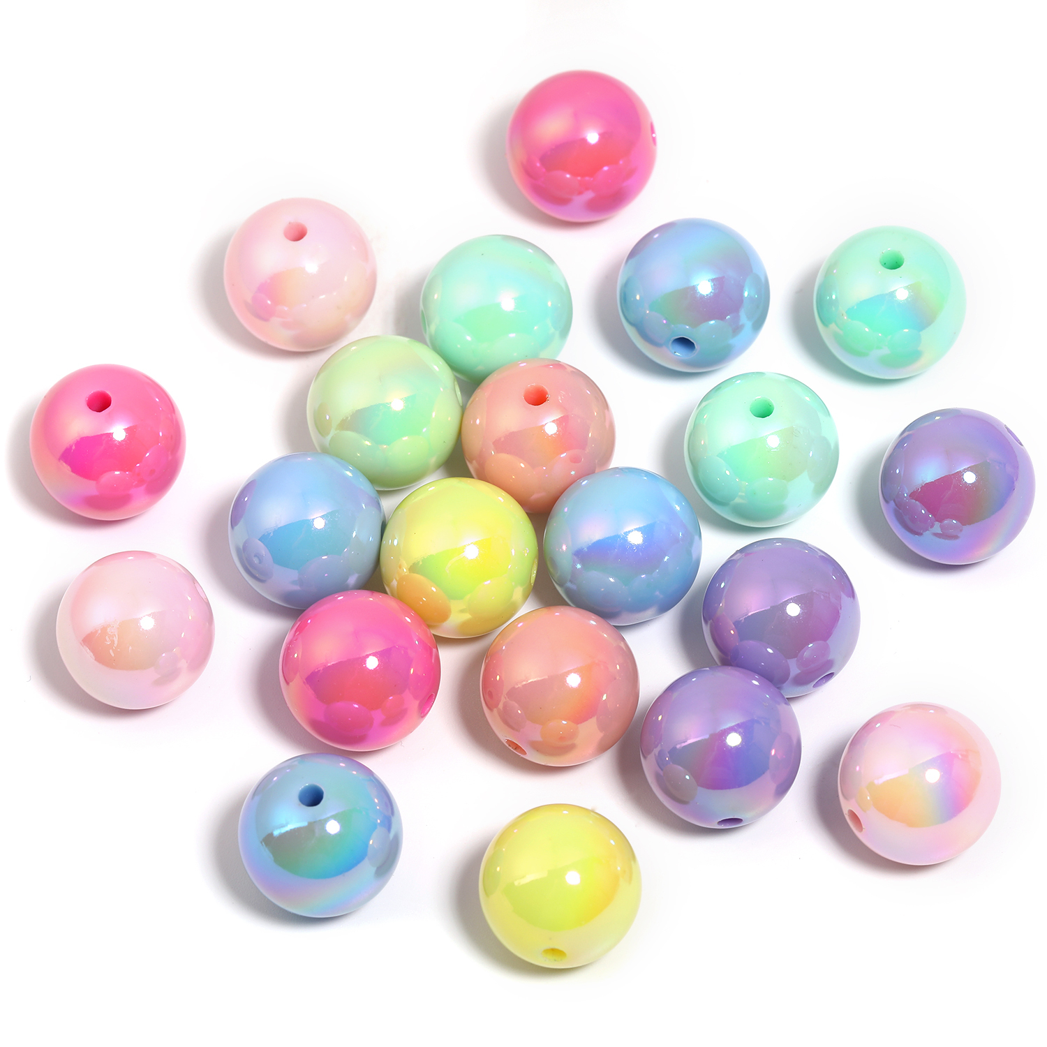 【B169】100pcs Mix color Miracle AB Style acrylic chunky Bubblegum Beads-JPM