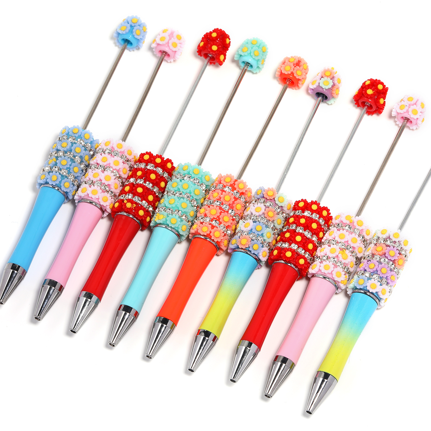 【P161】5pcs  2024 New Sticky Flower Multi-Color Pens DIY-JPM