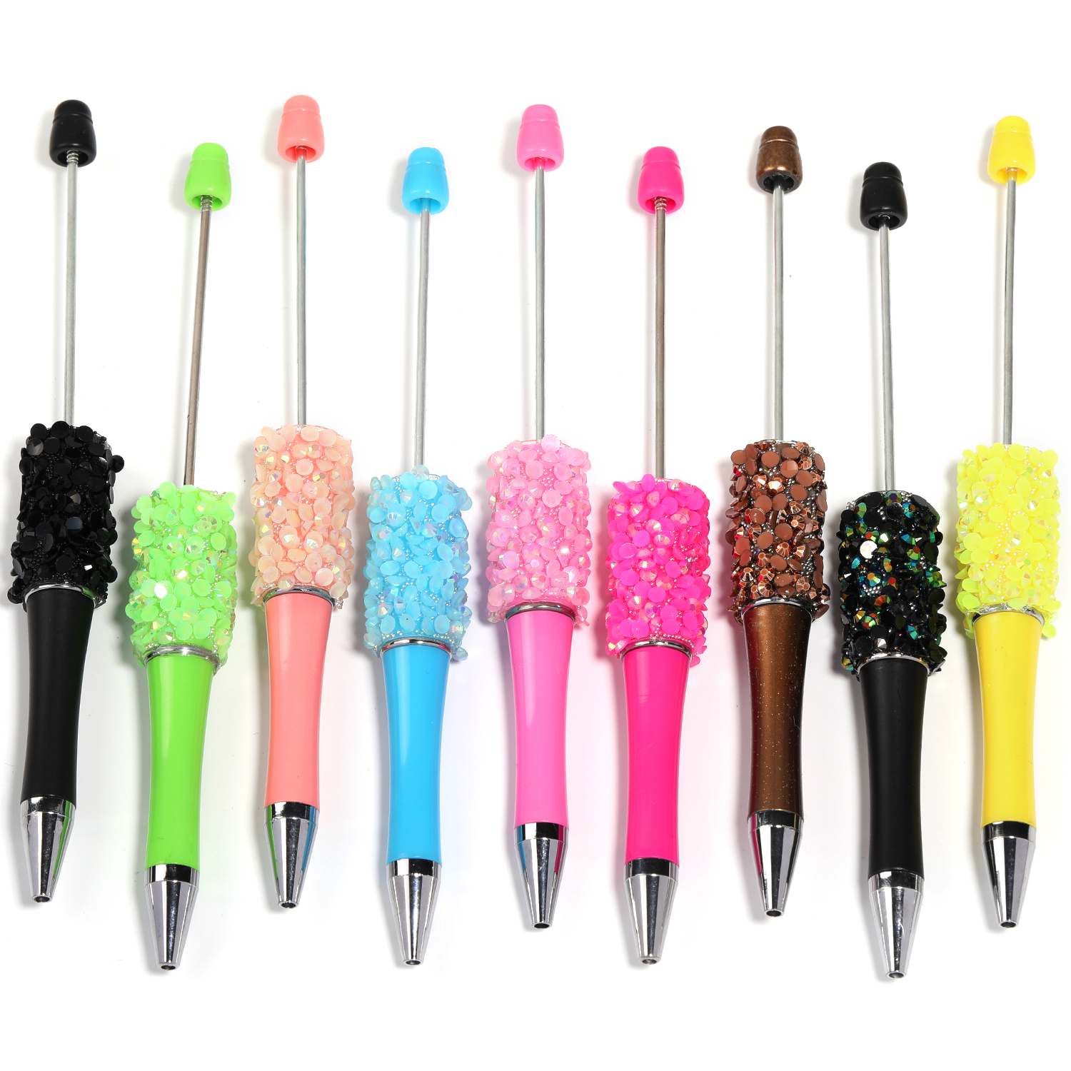 【P162】5pcs  Rhinestone Beadable Pen-JPM