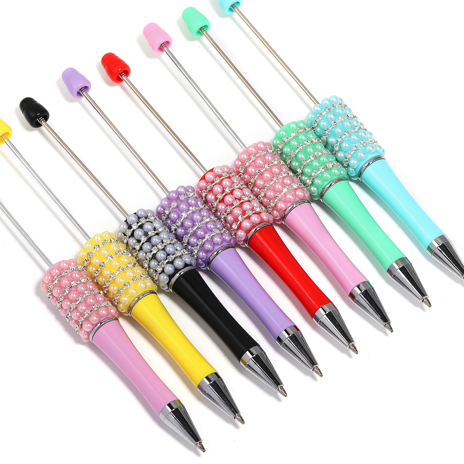 【P174】5pcs  Bead Ballpoint Pen pearl Beadable Pen -JPM