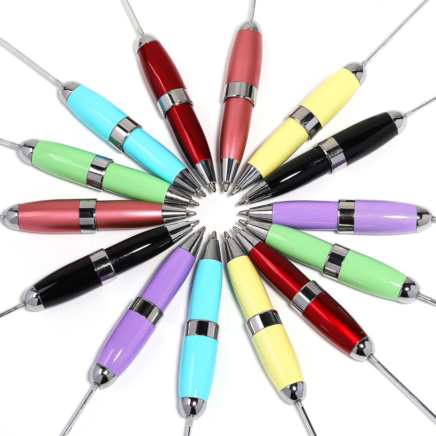 【P170】5pcs  Mini Beadable Keychain Pen DIY -JPM