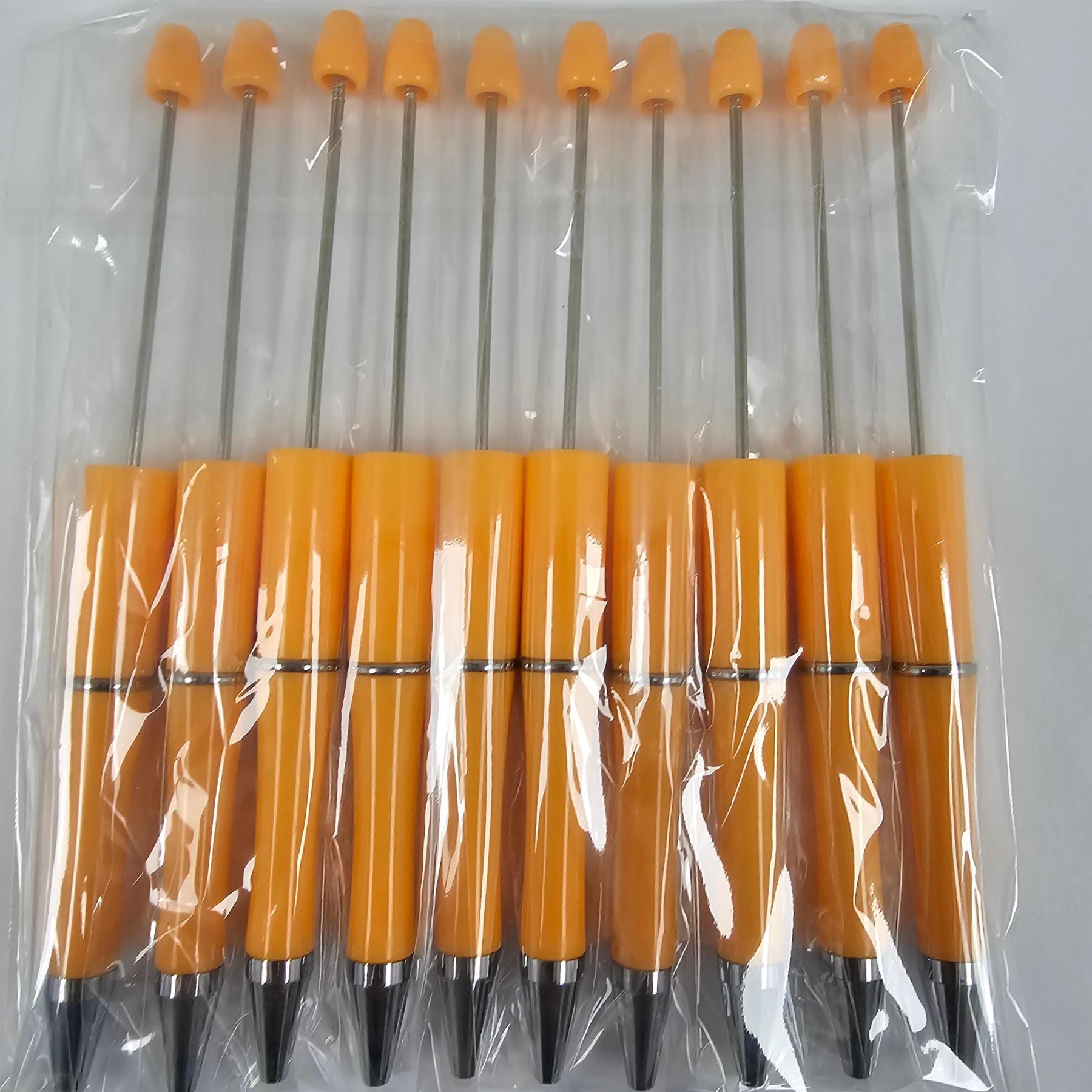 【P1】Beadable Pens Bulk Plastic Bead Ballpoint Pens for DIY 