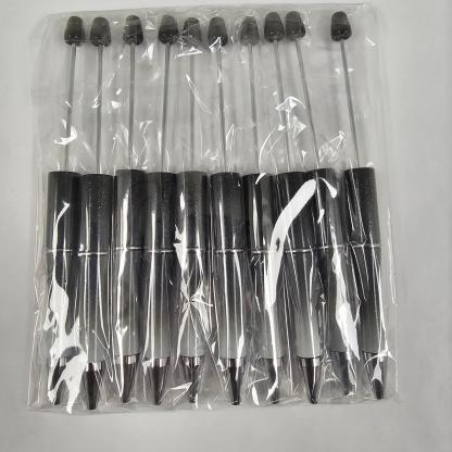 【P1】Beadable Pens Bulk Plastic Bead Ballpoint Pens for DIY 