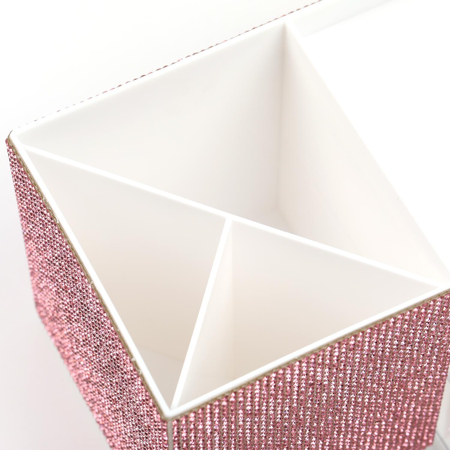 【B25】Rhinestone drawer table plastic stationery and cosmetics storage box Organiser-JPM