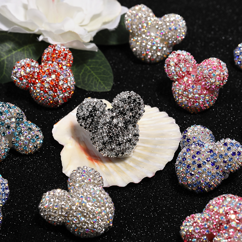【B114】Vintage Style Sparkling Heart Shape Rhinestone Trinket Jewelry-JPM