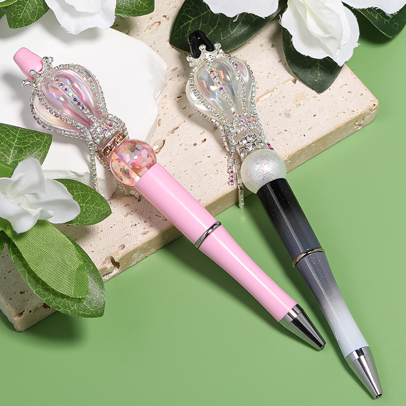 【B120】 10Pcs Plated Color Crown Hot Air Balloon DIY Acrylic Beads-JPM