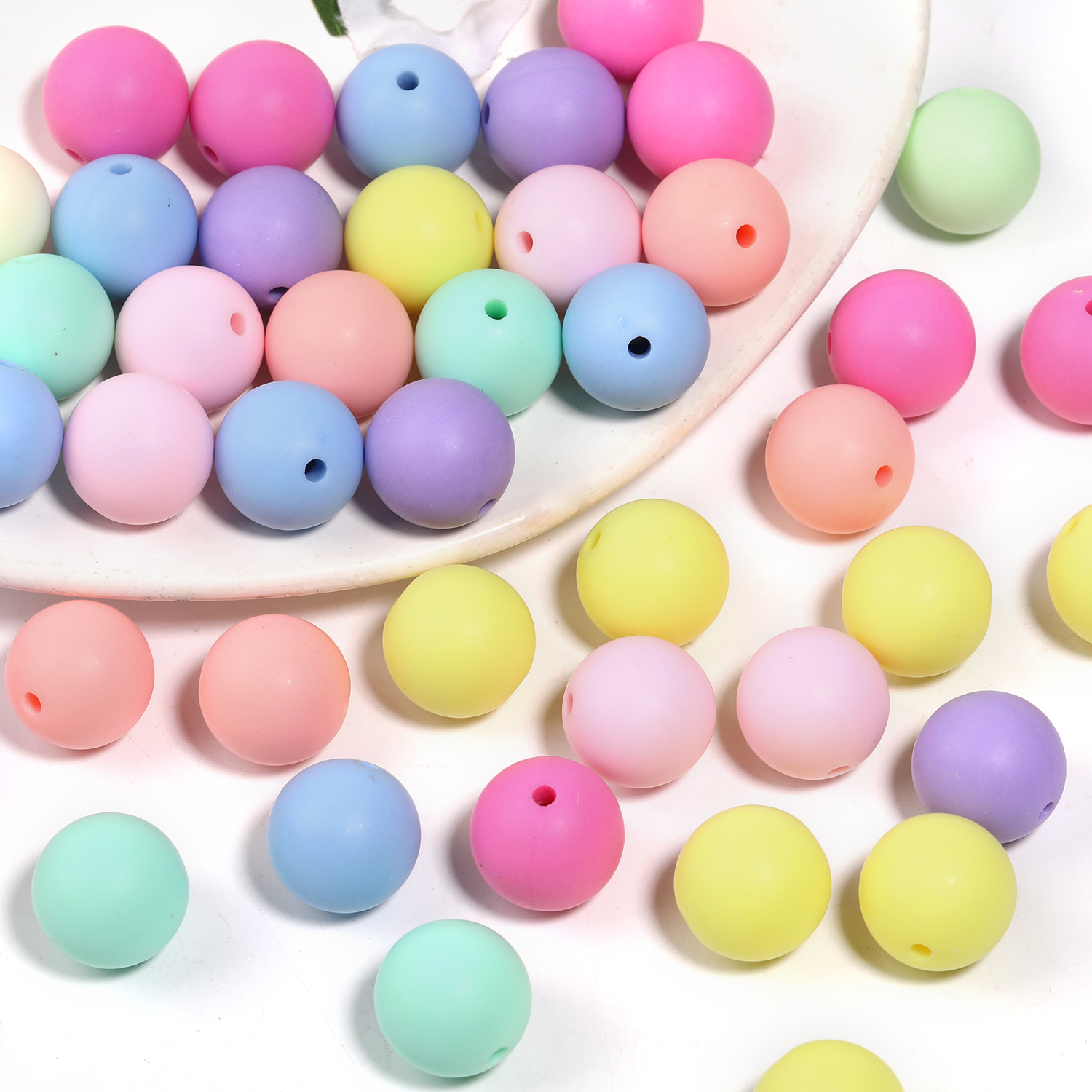 【B149】100pcs  Candy Color  Beads Loose Beads Handmade Making Kit DIY-JPM