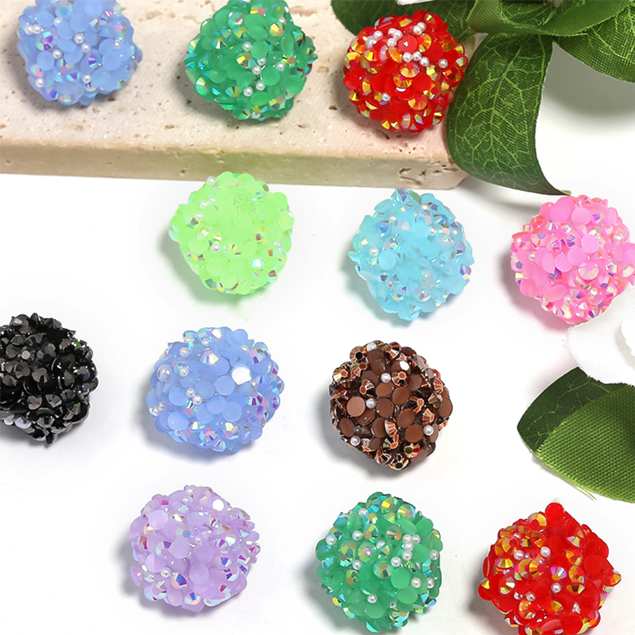 【B160】20pcs Acrylic Rhinestone Gems Pave DISCO Ball Beads for DIY-JPM