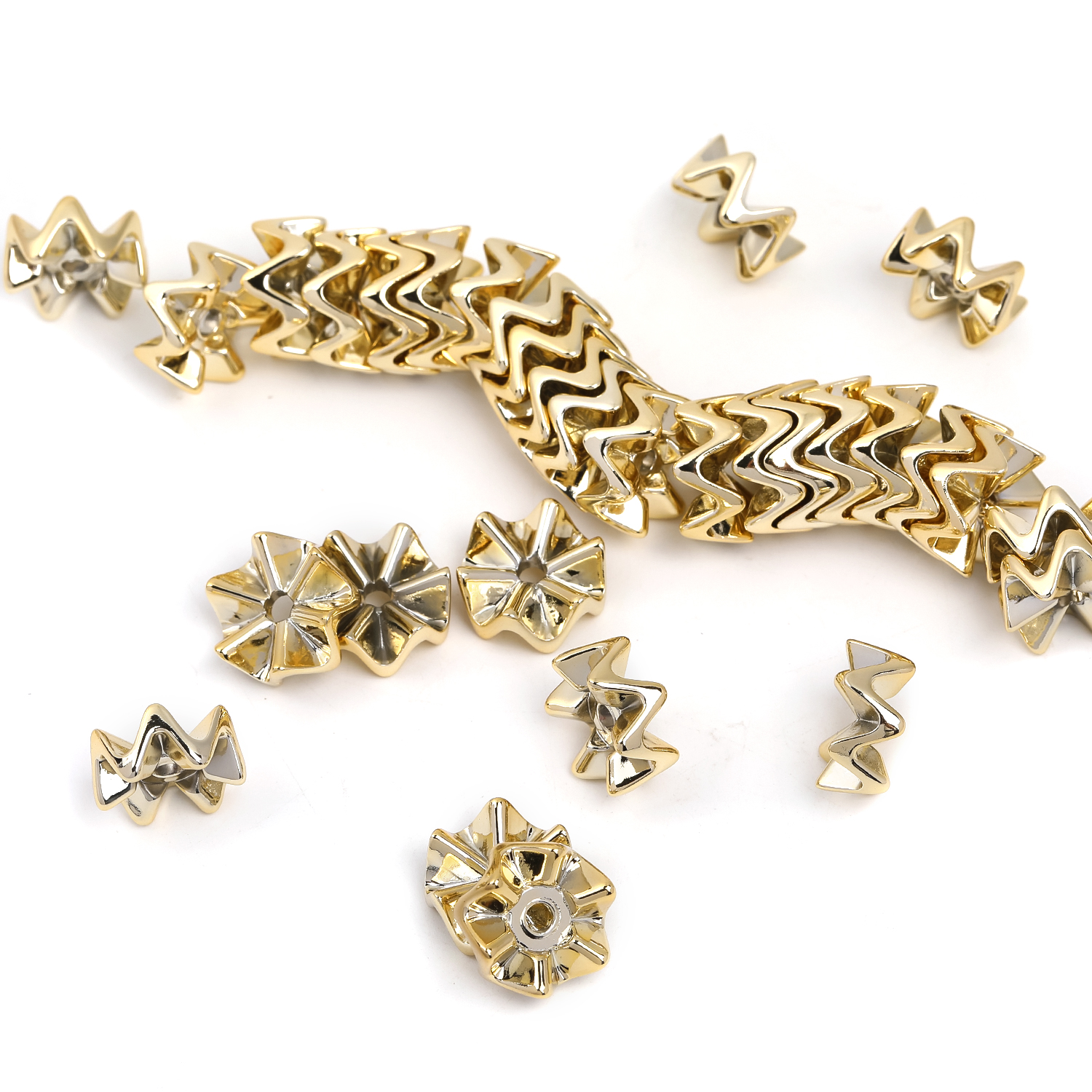 【B102】DIY jewelry wave accessories beaded spacers-JPM