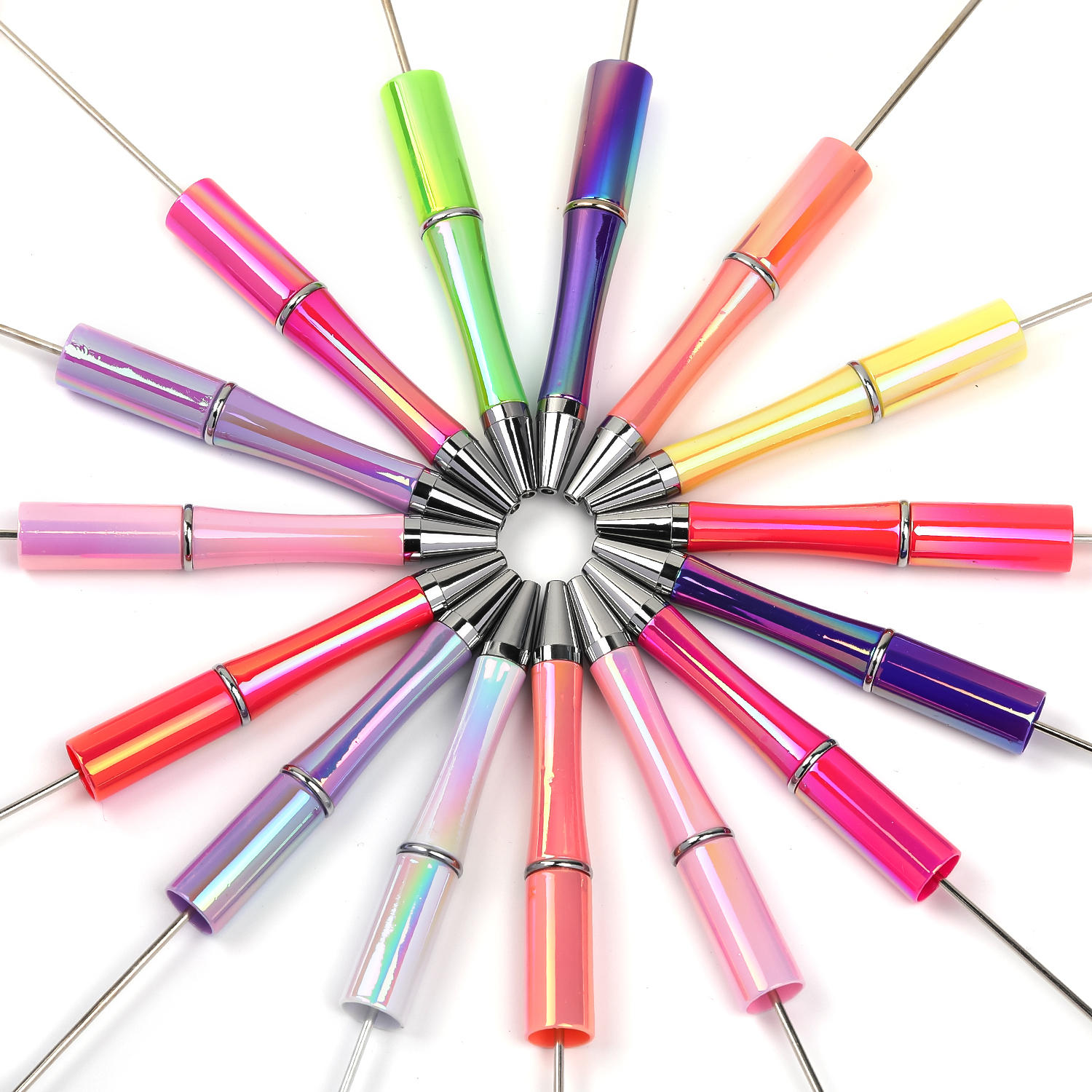 【P159】10pcs UV Print  Plastic Beadable Pen Bead Pens Ballpoint -JPM