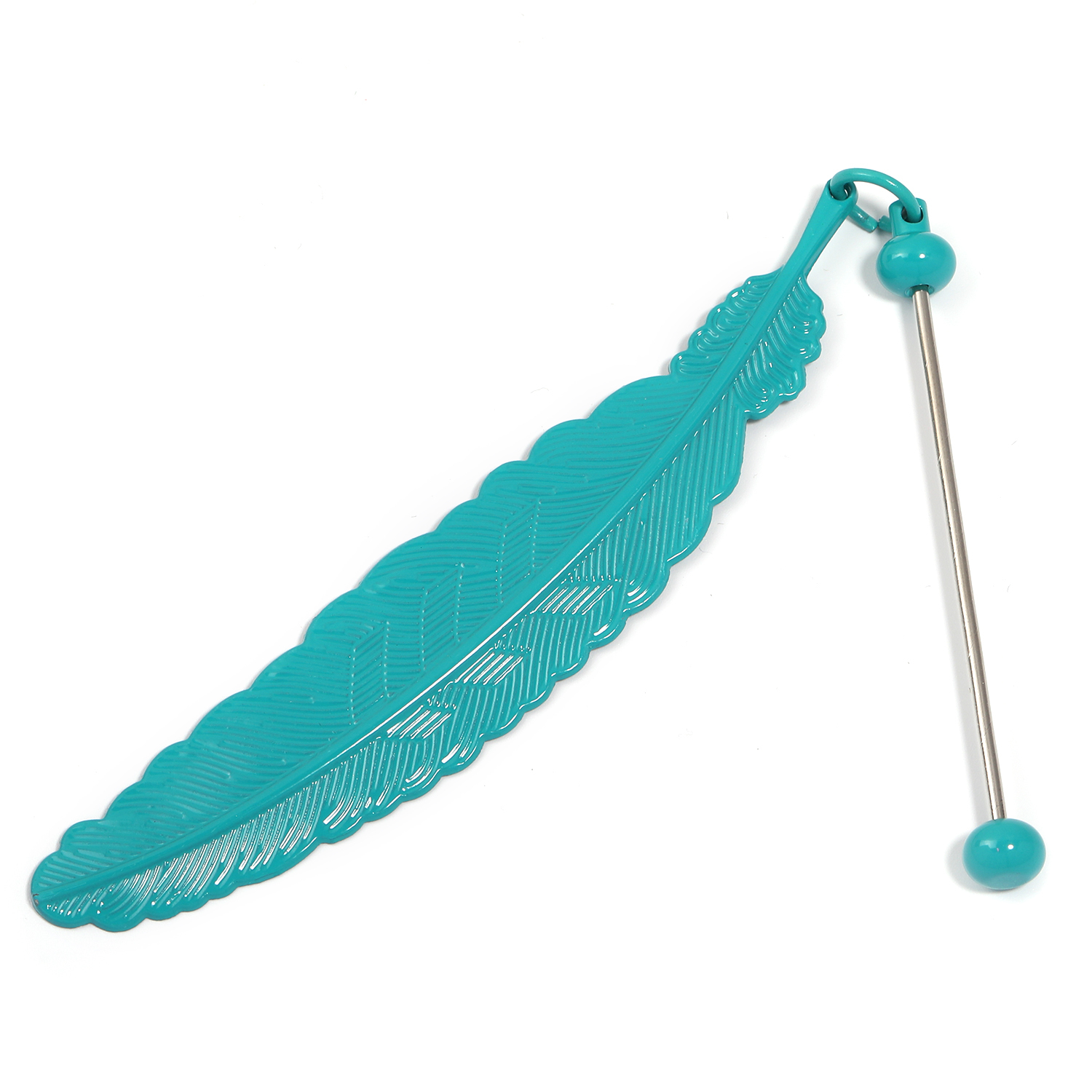 【P166】5pcs  Beadable Bar Feather Bookmark DIY Beaded Bookmark-JPM