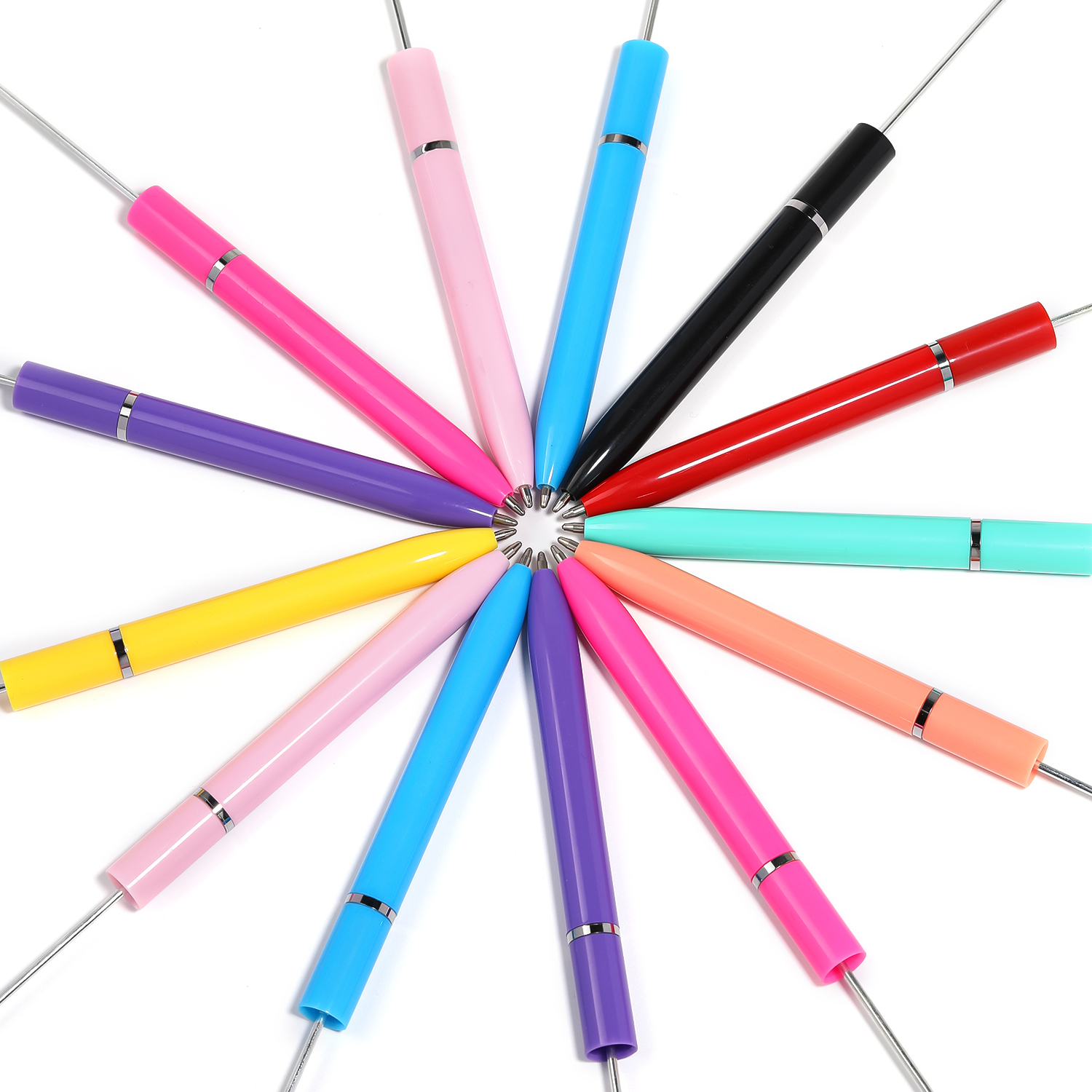 【P168】10pcs  DIY Beads Ballpoint pen Beaded Colorful Beadable-JPM