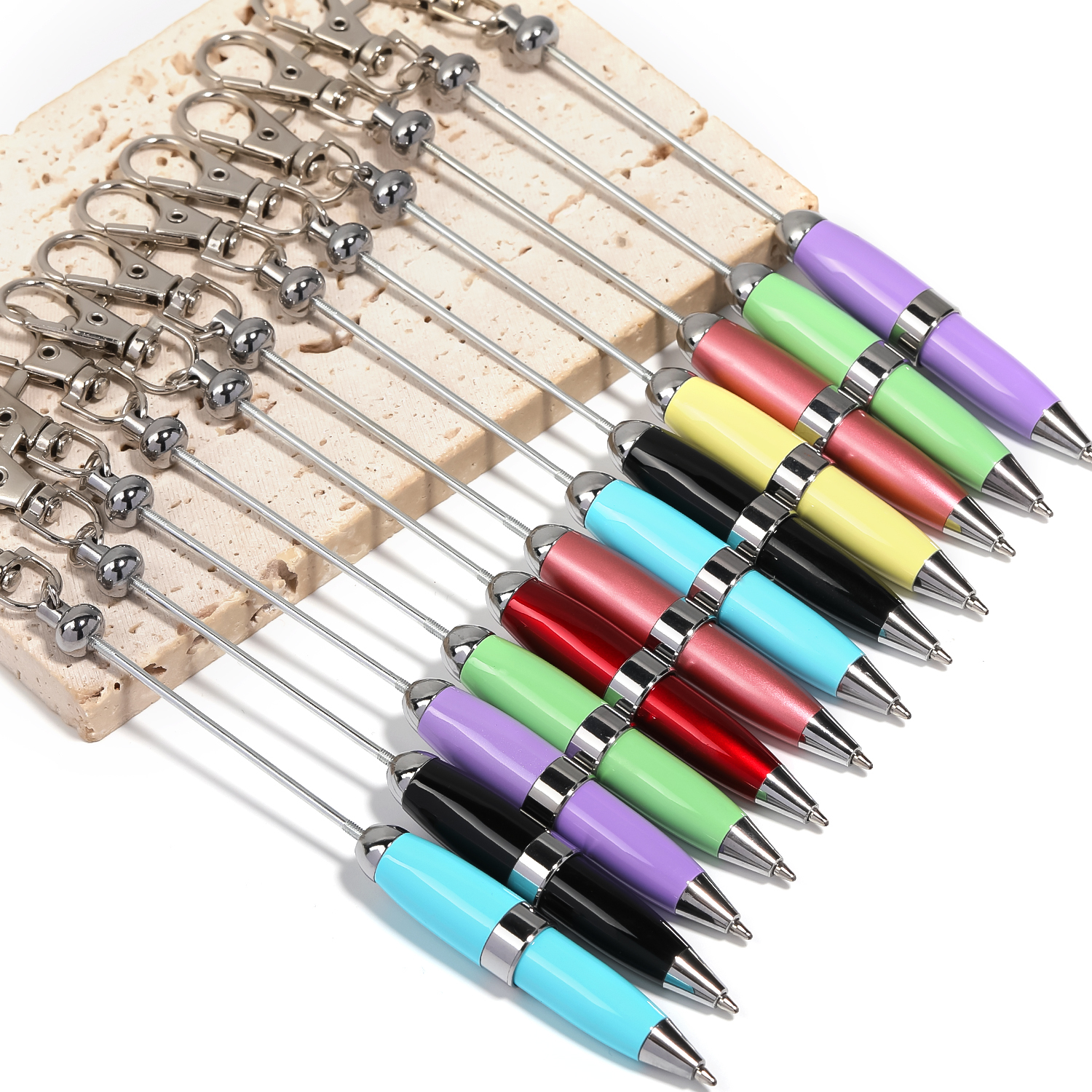 【P170】5pcs  Mini Beadable Keychain Pen DIY -JPM