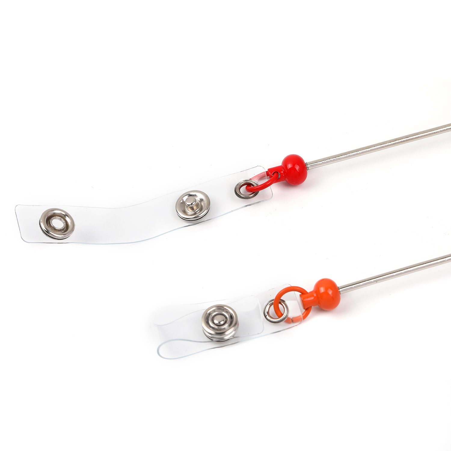 【P100】5Pcs Card sleeve telescopic easy-pull buckle can be DIY beads keychain-JPM