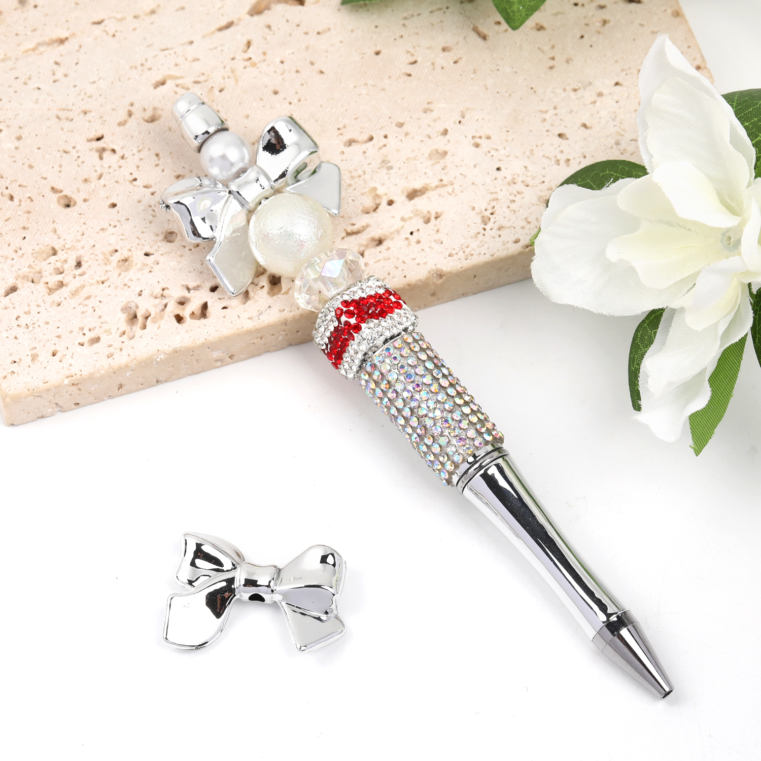 【B98】100Pcs UV plated hole bow to make diy headband -JPM