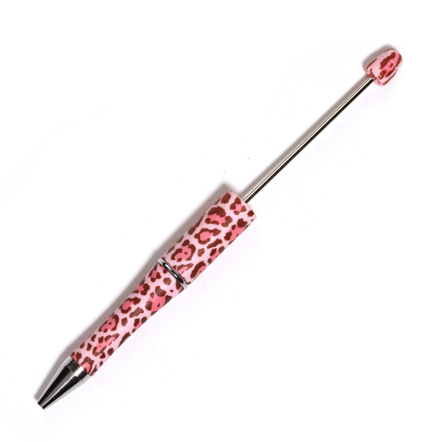 【P43】10pcs Beadable Pens Bulk Plastic Bead Ballpoint Pens for DIY -JPM