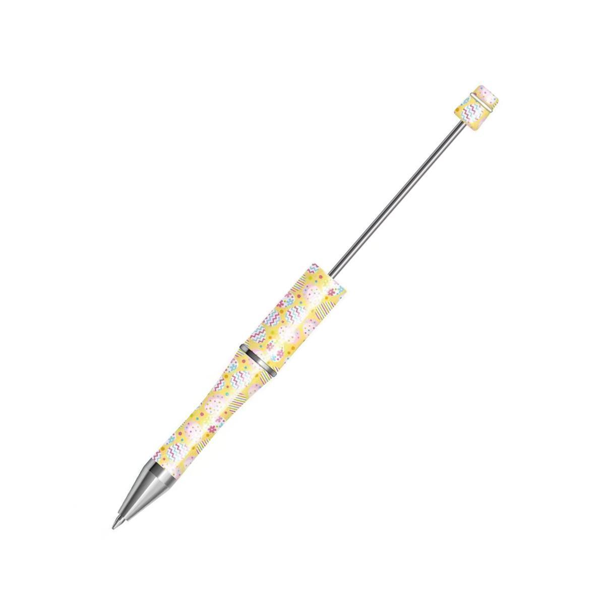 【P1】Beadable Pens Bulk Plastic Bead Ballpoint Pens for DIY 