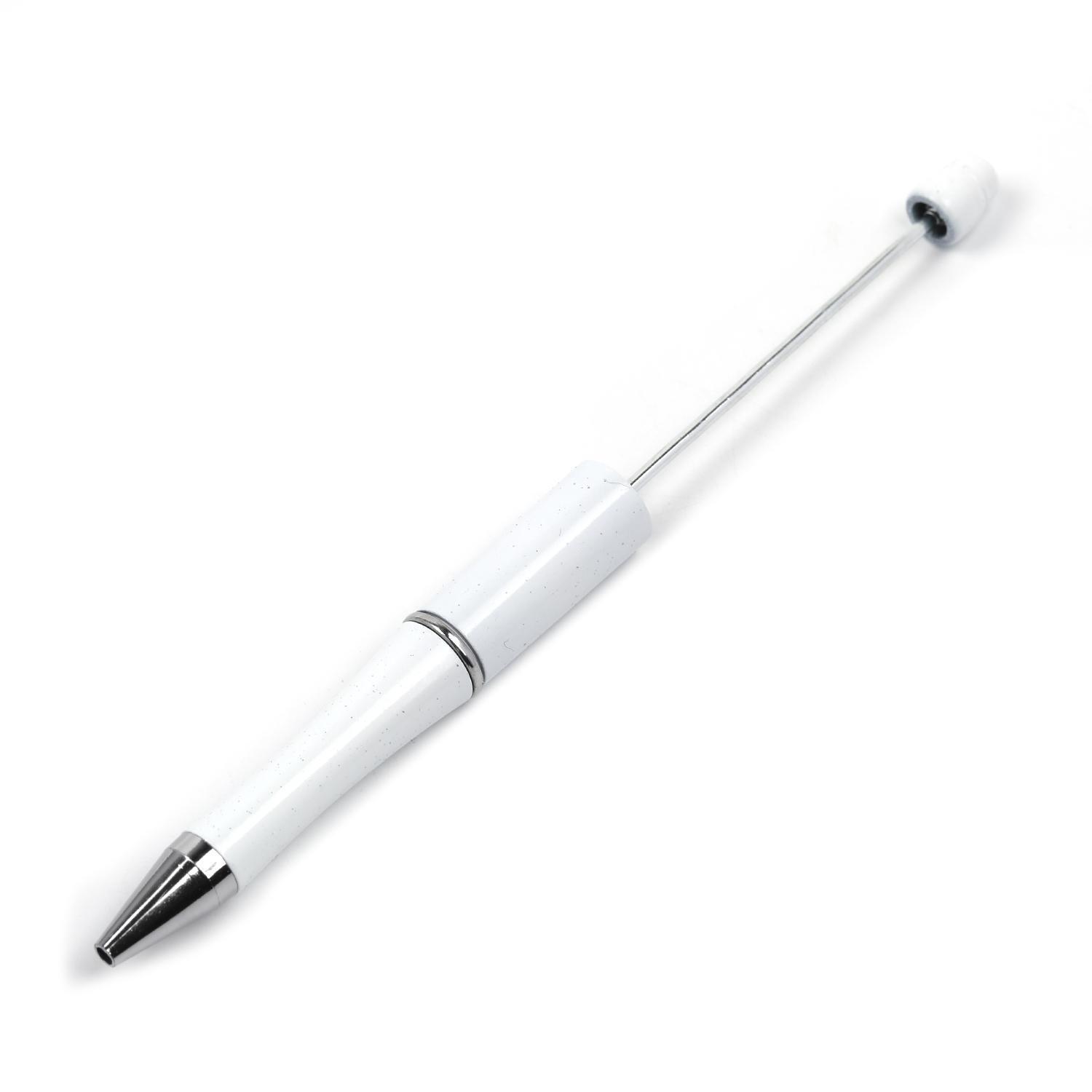 【P1】Beadable Pens Bulk Plastic Bead Ballpoint Pens for DIY 