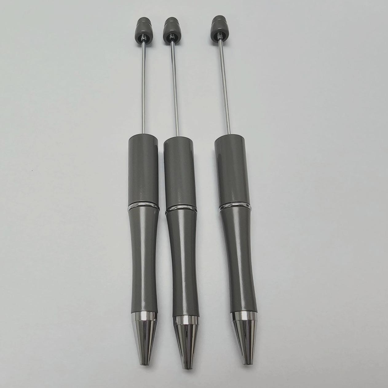 【P1】Beadable Pens Bulk Plastic Bead Ballpoint Pens for DIY 