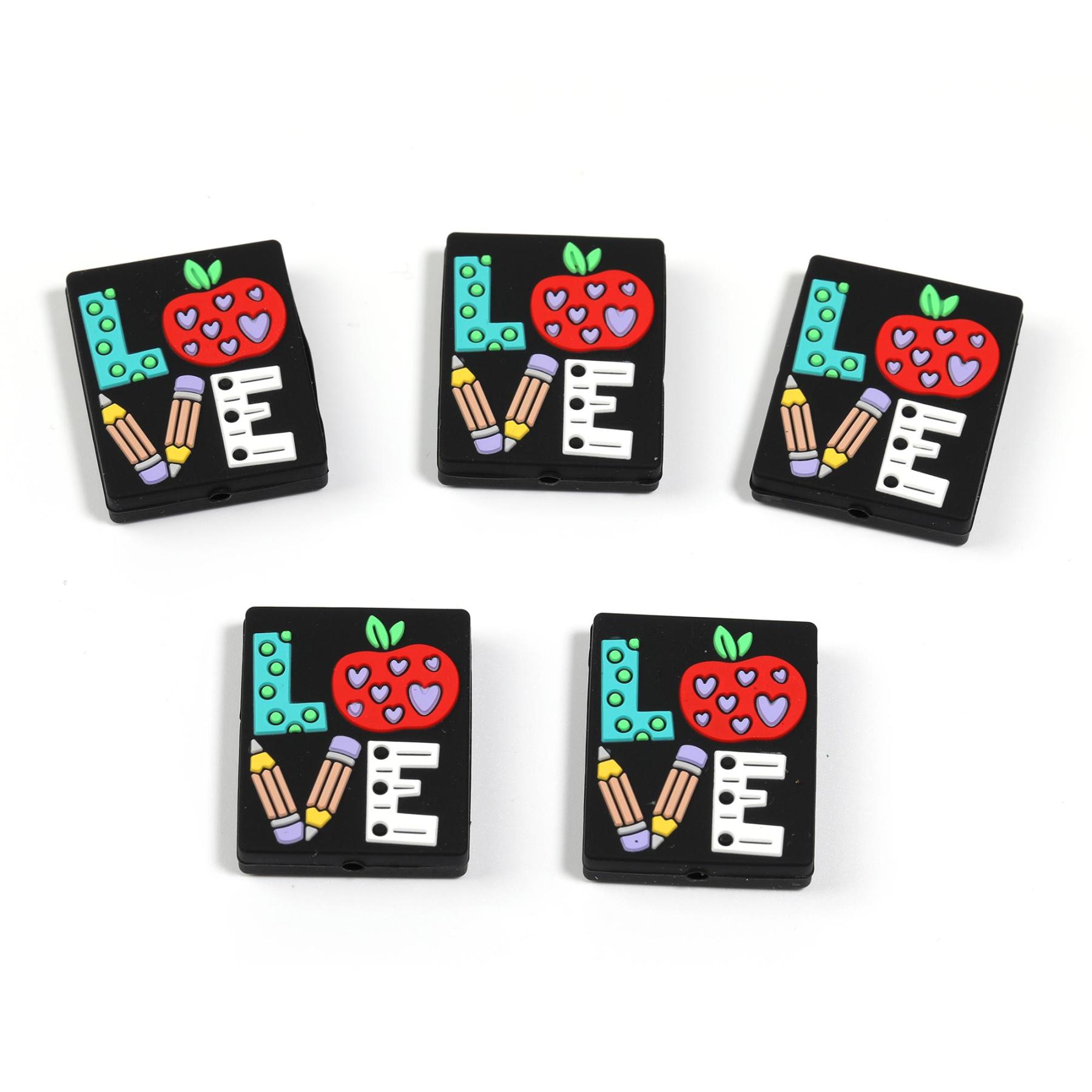 【B203】Silicone Focal Beads for Pens, Cute Character Beads for Keychains DIY Bracele Jewelry Making