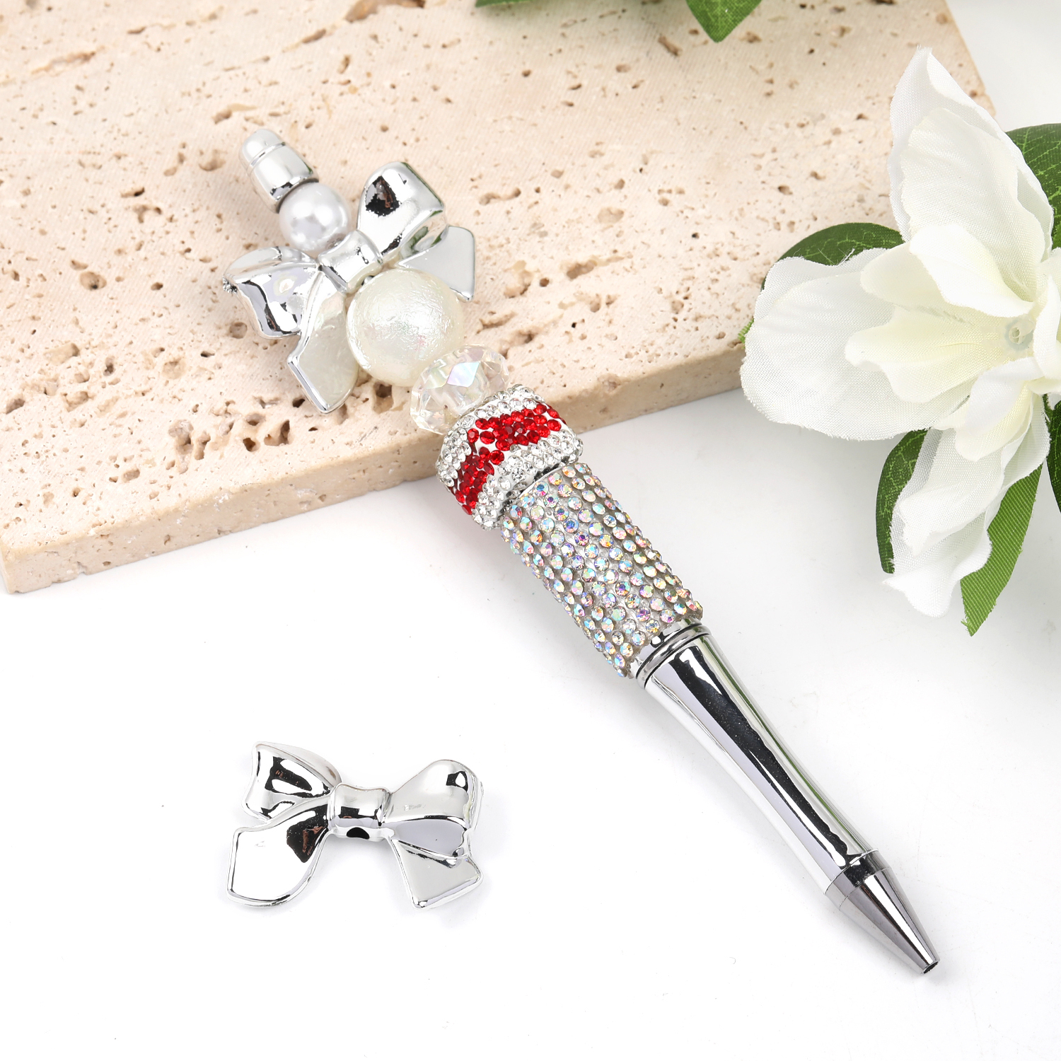 【B98】100Pcs UV plated hole bow to make diy headband -JPM