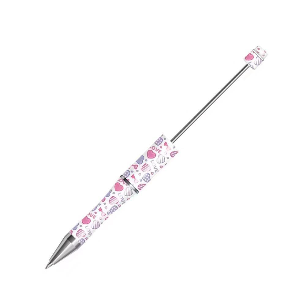 【P1】Beadable Pens Bulk Plastic Bead Ballpoint Pens for DIY 